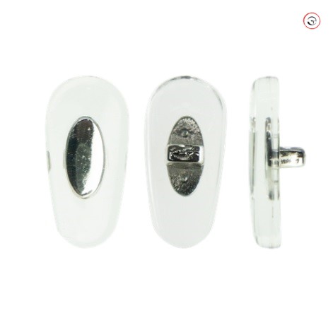 Носовые упоры Ray-Ban 502002-14S 14 мм с металлической вставкой (серебро) 502002-14S