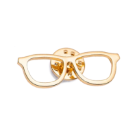 Gold glasses badge - stylish accessory for ophthalmologists and opticians