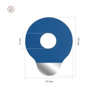 Тонкие липкие сегменты 24x30 мм для фиксации линз