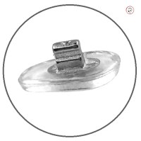 Носовые упоры-12 мм прозрачные с серебристой стальной вставкой под защелку