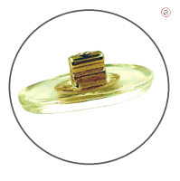 Носовые упоры 501602-12PG прозрачные с золотистой вставкой под защелку для очков