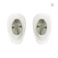 Носовые упоры 501602-12PS 12 мм прозрачные с серебристой стальной вставкой под защелку