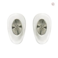 Носовые упоры 501602-12SS 12 мм прозрачные с серебристой стальной вставкой под винт