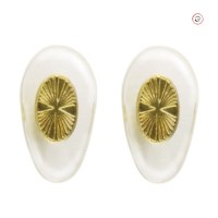 Носовые упоры 501602-15PG 15 мм прозрачные с золотистой вставкой под защелку для очков