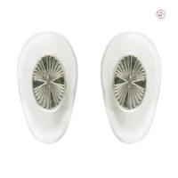 Носовые упоры 501602-15PS 15 мм прозрачные с серебристой вставкой под защелку для очков