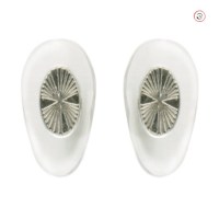 Носовые упоры 501602-15SS 15 мм прозрачные с серебристой стальной вставкой под винт