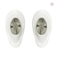 Носовые упоры 501602-17PS 17 мм прозрачные с серебристой вставкой под защелку для очков