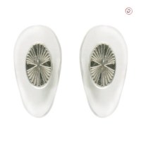 Носовые упоры 501602-17SS 17 мм прозрачные с серебристой стальной вставкой под винт