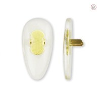 Носовые упоры Ray Ban 502004-15G 15 мм утонченные под зажим силиконовые золотистые