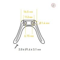  Металлическая вставка мостика OptiTech 501802G золотистая