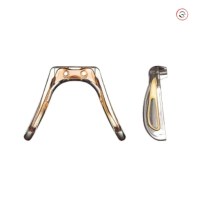 Сплошные мостики 501801G 14,7 мм силиконовые золотистые с металлической вставкой