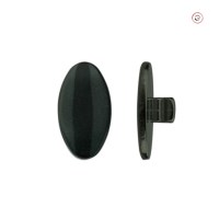 Титановые носовые упоры 502003-13PB 13 мм черные гипоаллергенные под защелку для очков